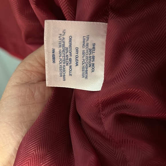 Lands End beautiful cherry wool middle coat - Picture 8 of 10